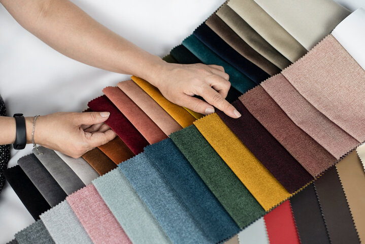 Breathable linen upholstery fabric samples with relaxed texture for coastal Savannah interiors.